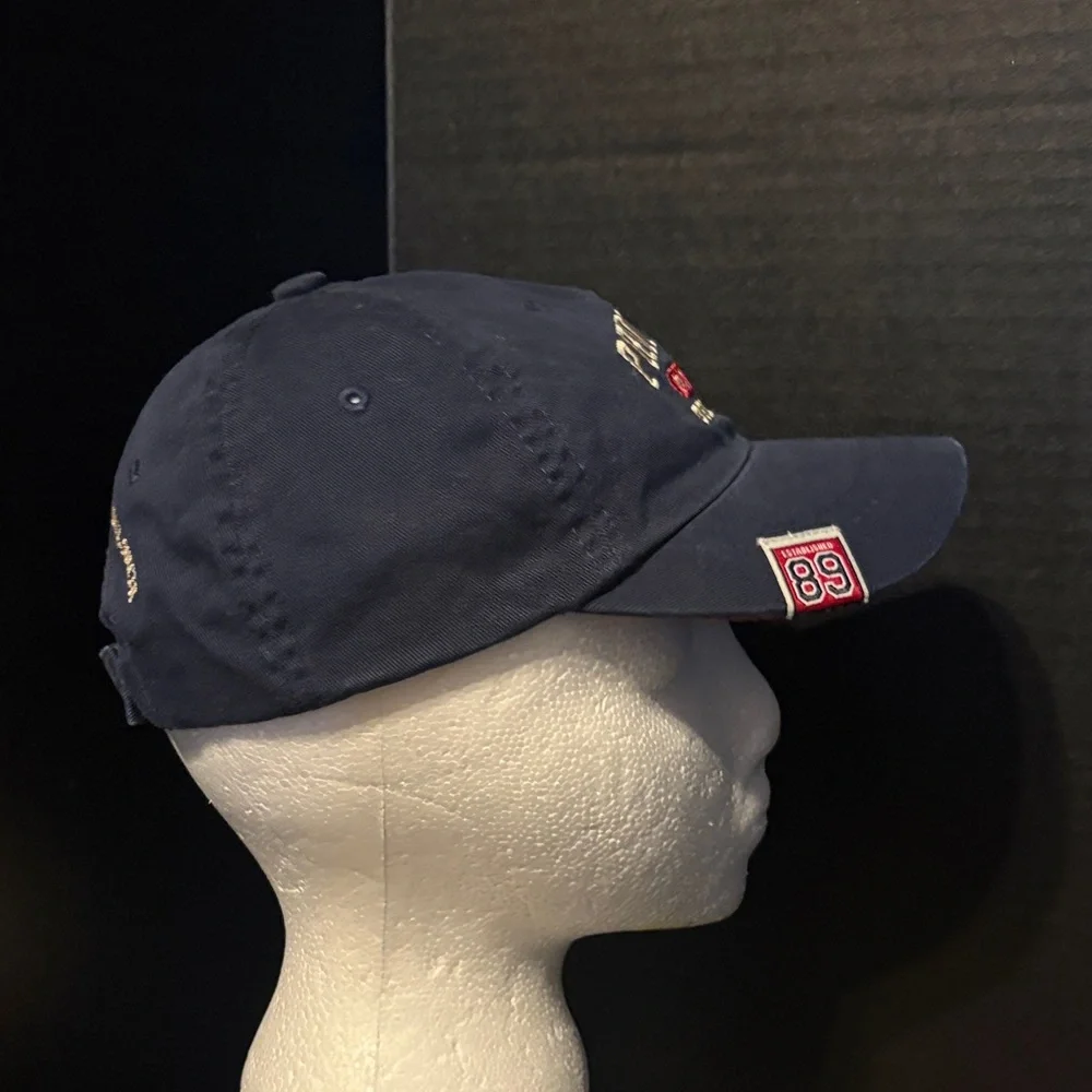 The Children's Place Navy Baseball Cap with Red Trim